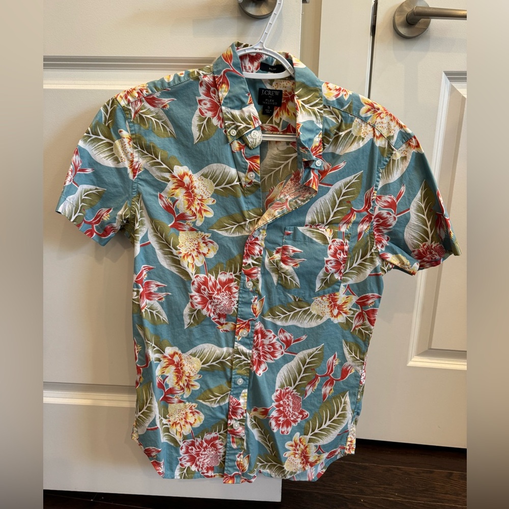 Jcrew tropical print shirt